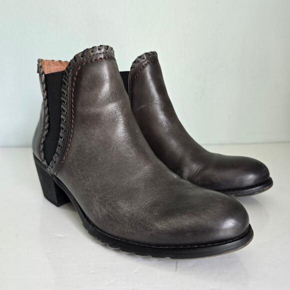 PIKOLINOS Shoes - Pikolinos Andorra Leather Chelsea Boot Women's 8.5 Gray Green Casual Comfort